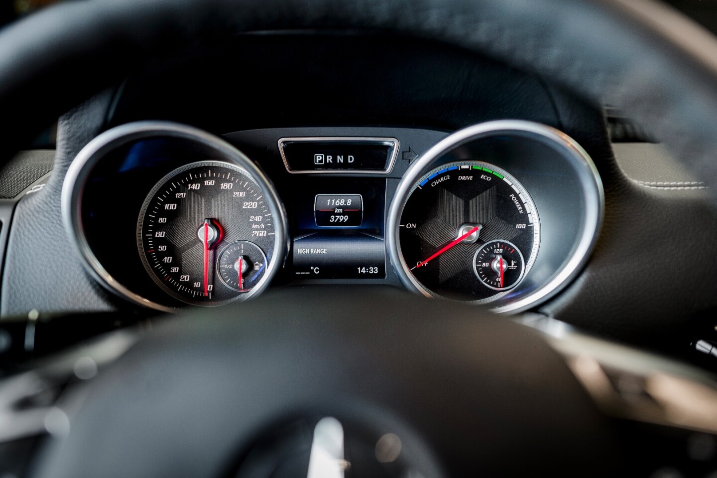 The new instrument panel supports the electric powertrain