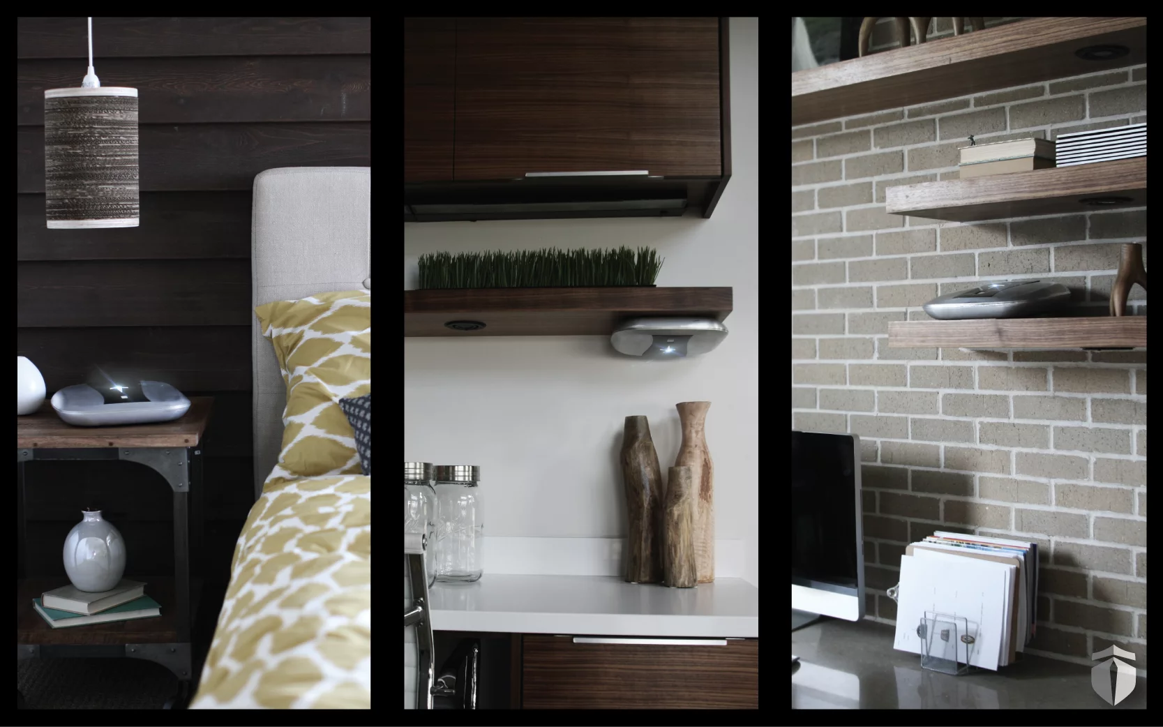 The locking mechanism uses motorized servos rather than magnets, which allows the safe to open at any angle or orientation, so it can be mounted on a wall or underneath a desk if needed