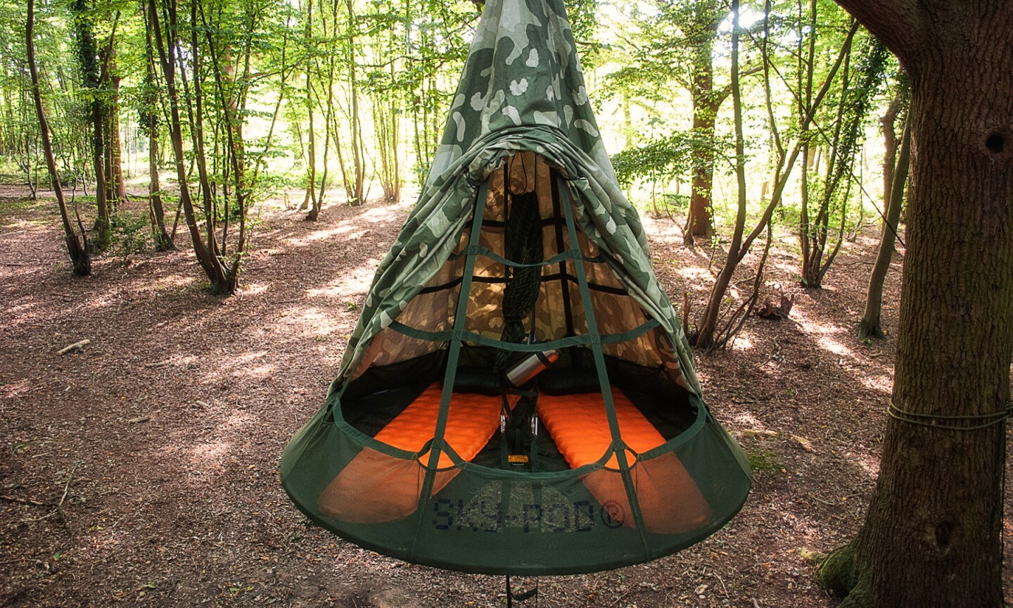 The Sky-Pod sleeps two people