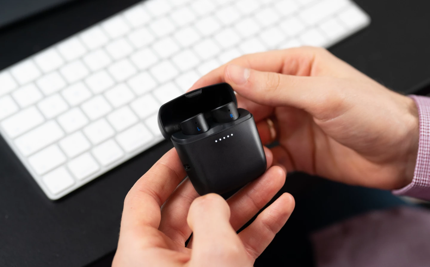 The Melomania 1+ earphones are good for up to nine hours of true wireless playback per charge, with the charging case offering a further four full top ups