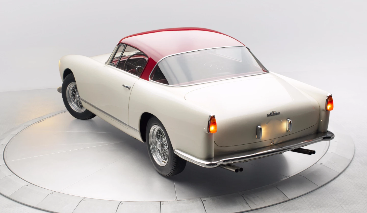 This 1956 Ferrari 250 GT Alloy Coupe has an estimated price of $1,500,000 to $1,800,000