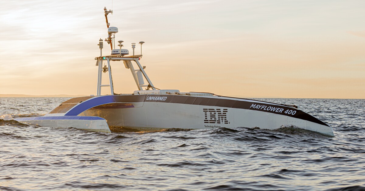 IBM’s autonomous Mayflower ship units sail throughout the Atlantic sans crew
