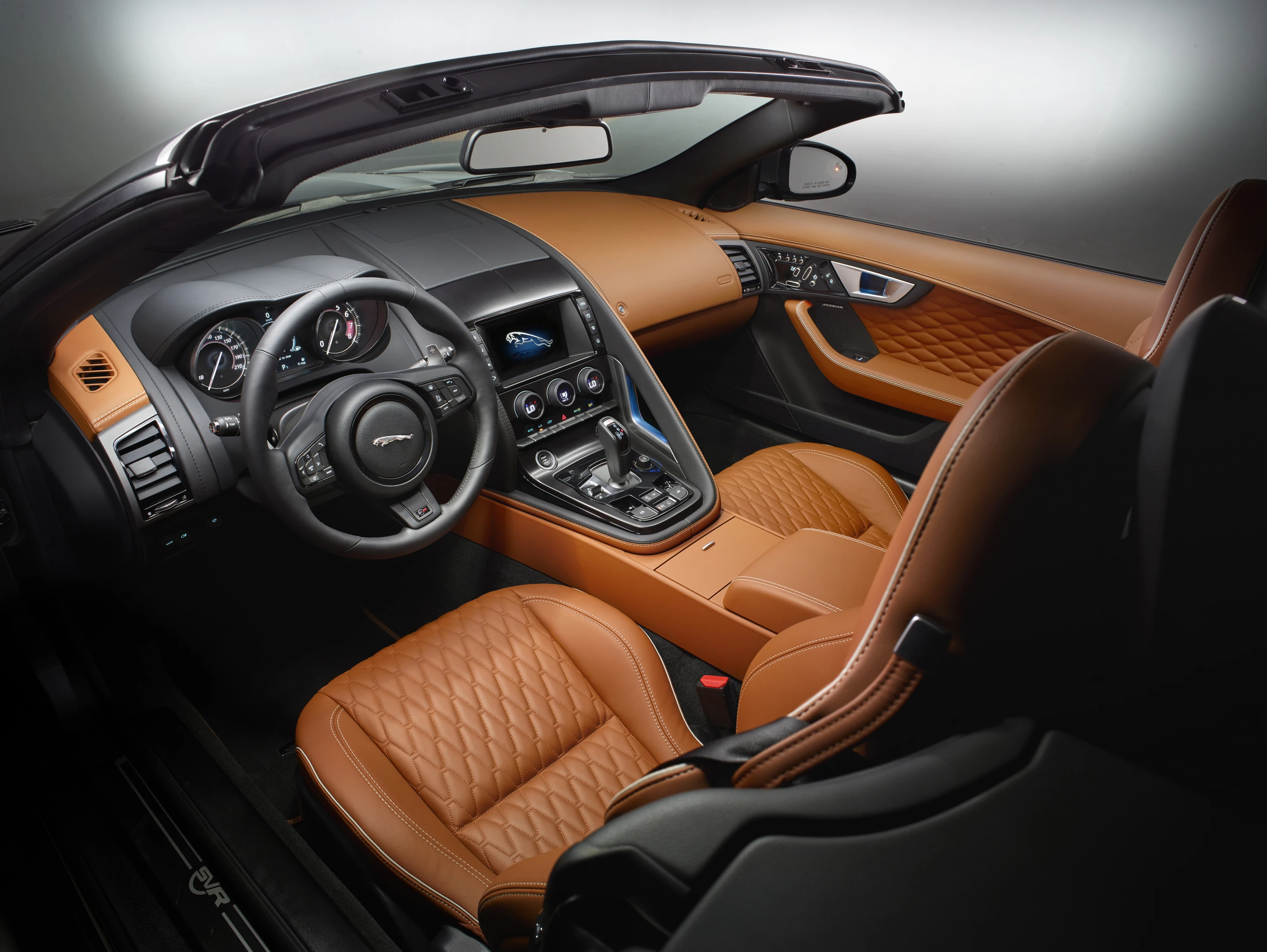 The Jaguar F-Type SVR cockpit