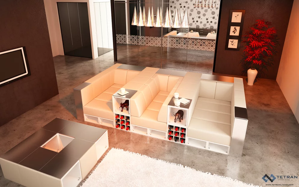 A greater variety of material finishes leather, wood and metal are mooted for further down the line, including wood stone and metal for the +Tx_Hard panels and cotton, wool, silk and velvet for cushion covers