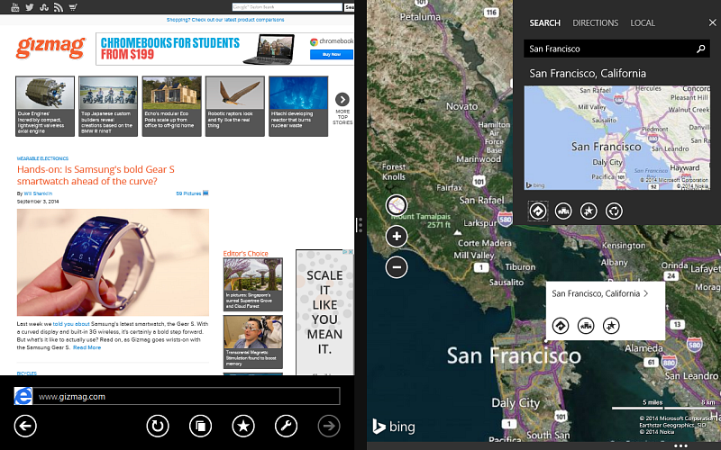 Run Modern apps side by side