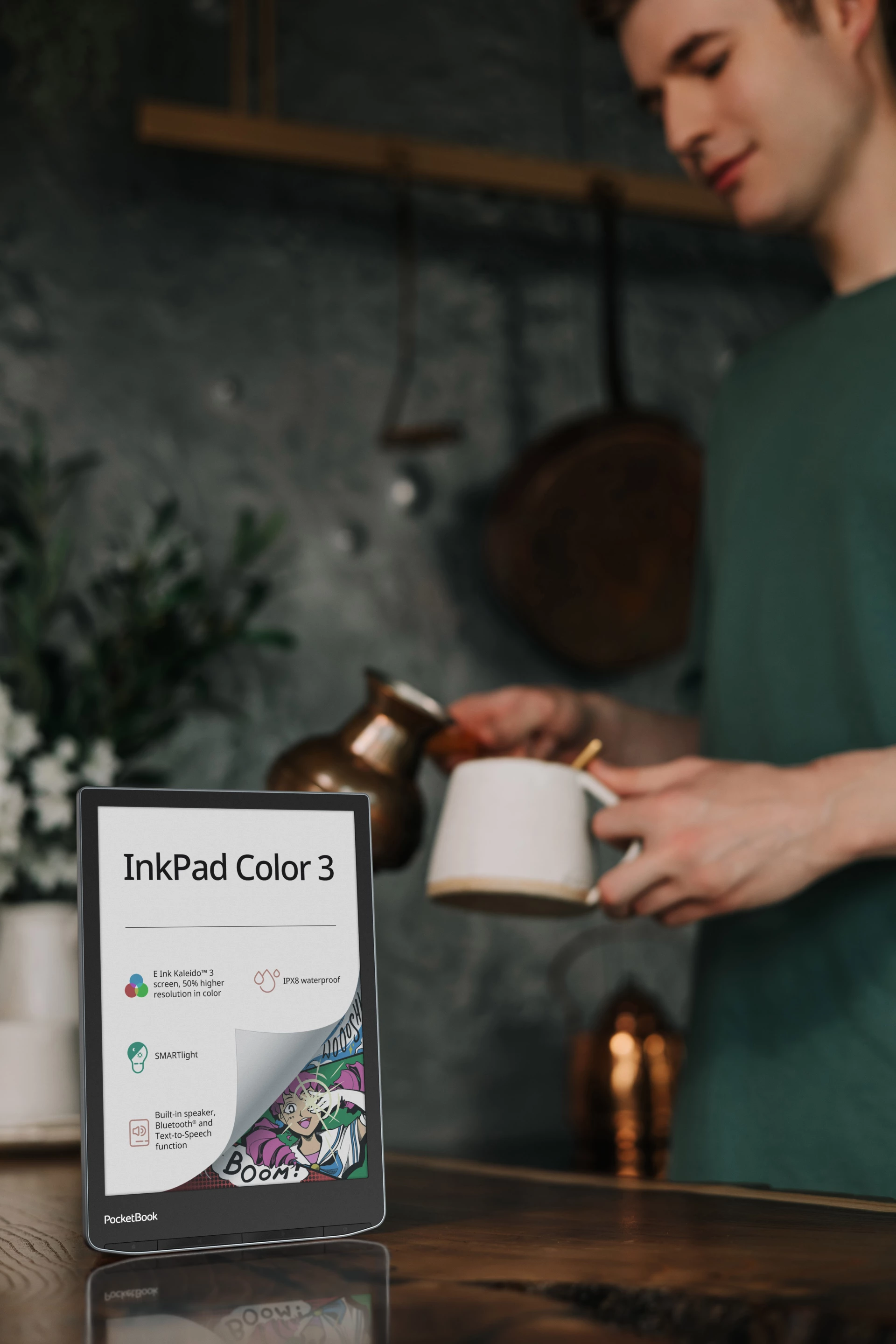 PocketBook has treated its 7.8-inch color e-reader to a Kaleido 3 E Ink display and IPX8 water resistance