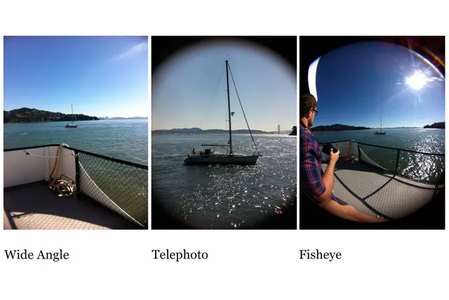 Examples of images captured using the iPhone Lens Dial's different lenses