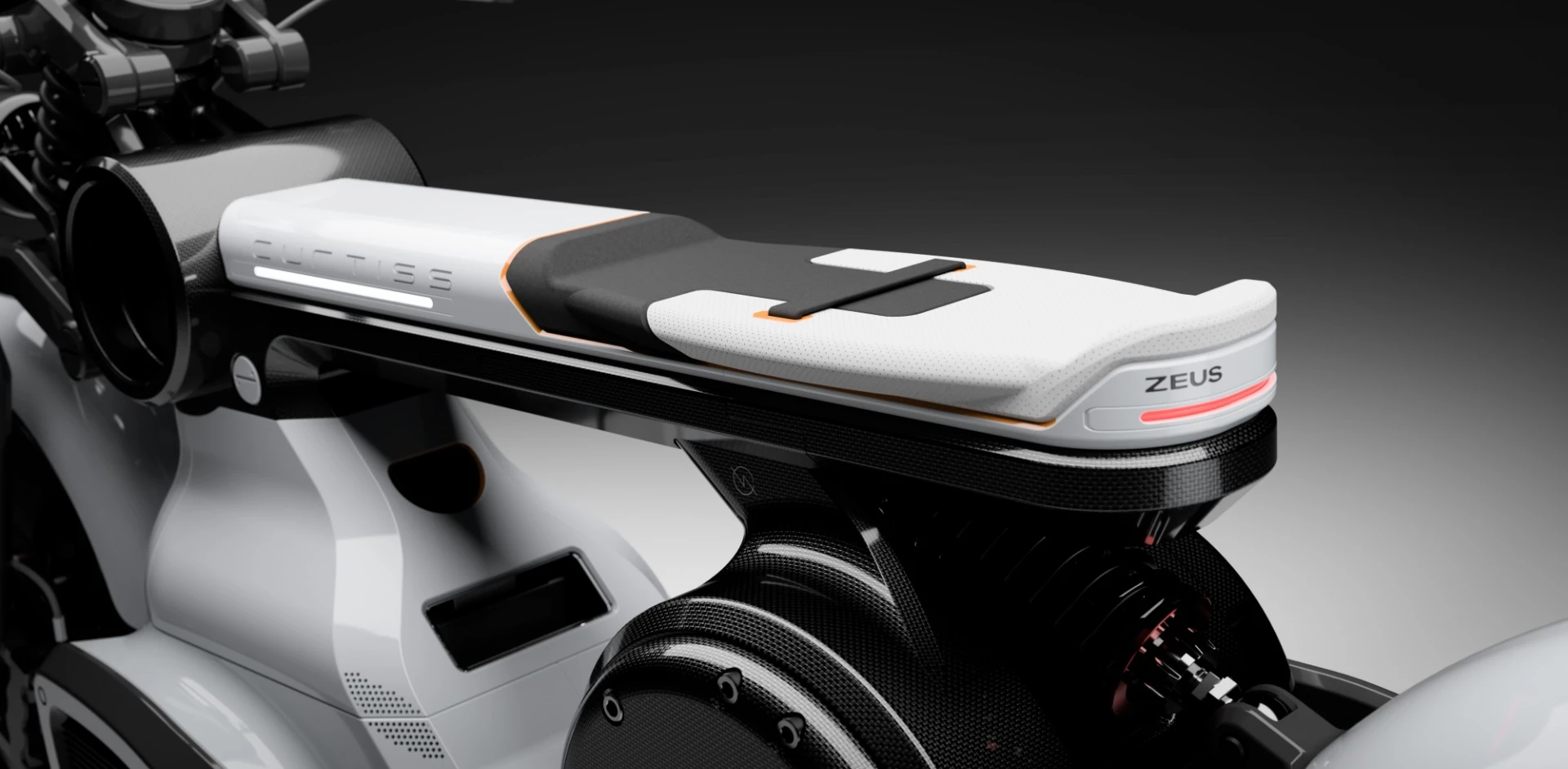 The Zeus Cafe from Curtiss Motorcycles is a strikingly futuristic machine