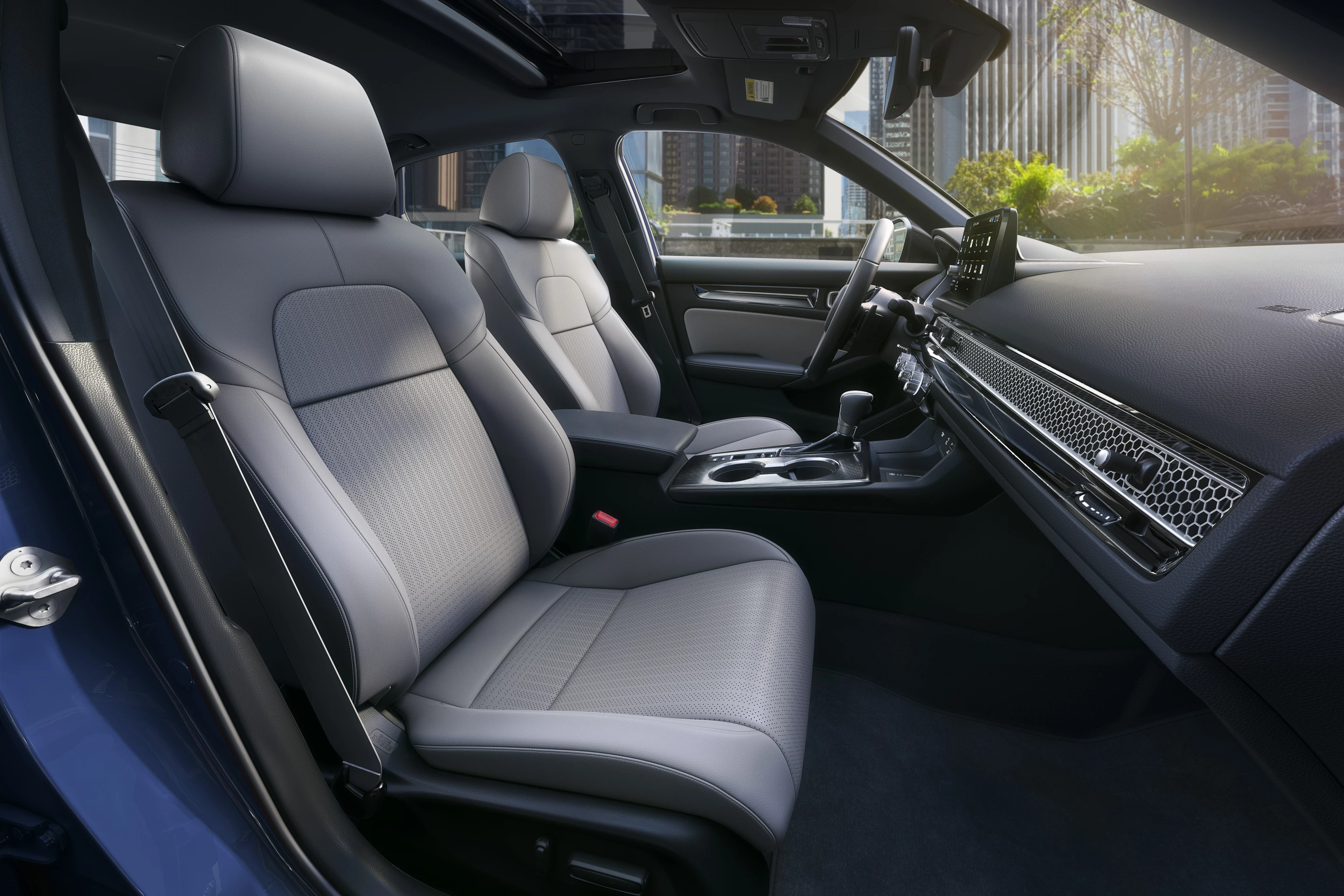 The unique dashboard and multi-vent design of the 2025 Honda Civic Hybrid is pretty cool (get it?)