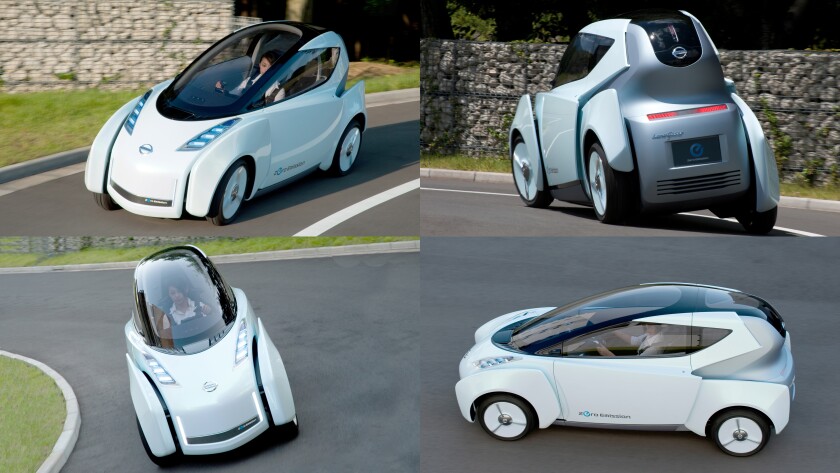 Now the convergence of the personal transport industry we discussed in detail in Narrow Track Vehicles is beginning to accelerate. This is Nissan's LandGlider - a prime example of the convergence of the car and the motorcycle