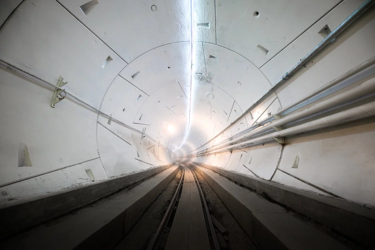 A look inside one of The Boring Company's test tunnels