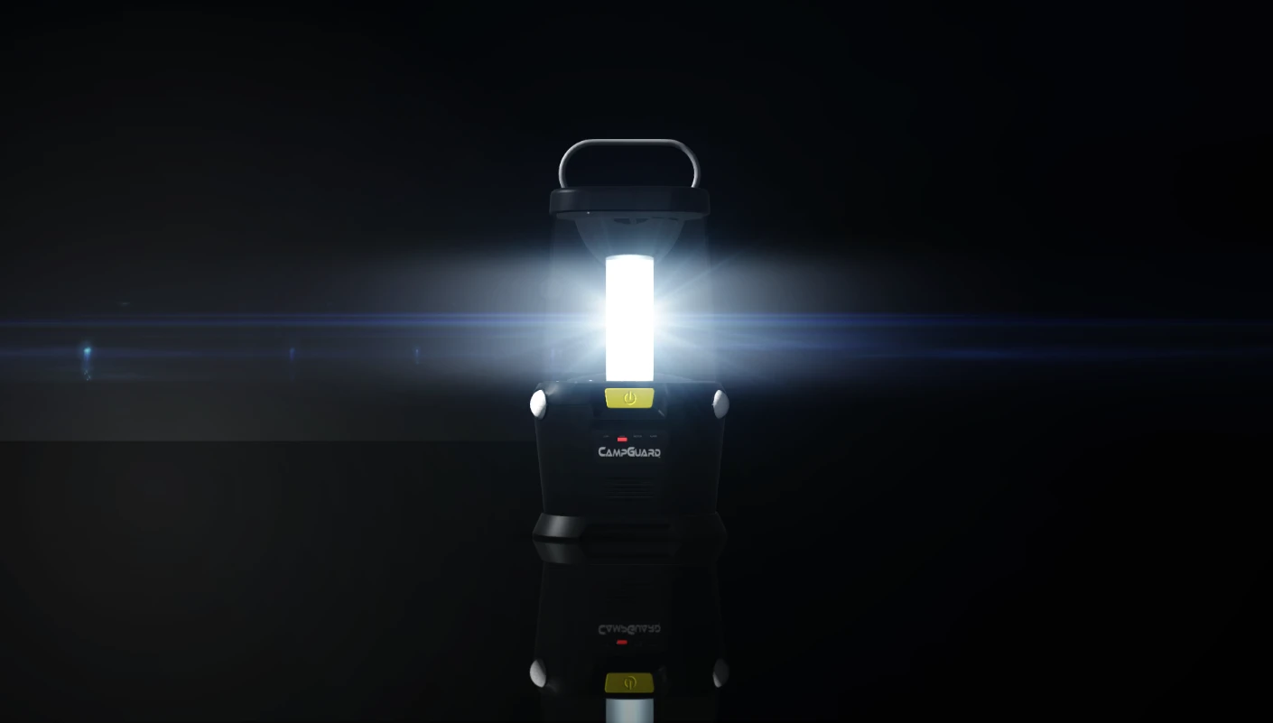 The CampGuard is both lantern and alarm system