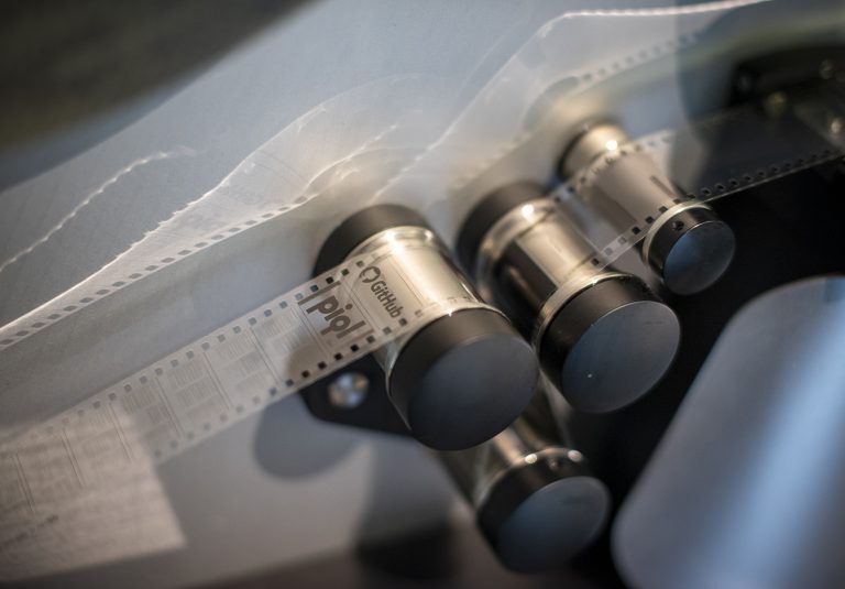 The GitHub data was stored on an archival film reel made of silver halide on polyester and designed by Piql to last for 1,000 years