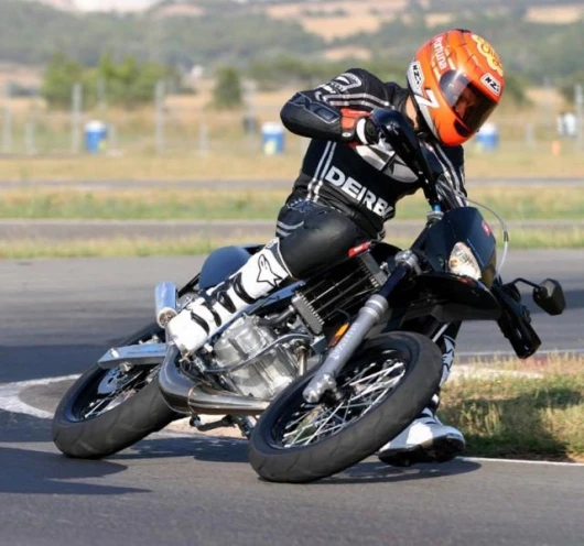 The petrol engined Derbi Supermotard