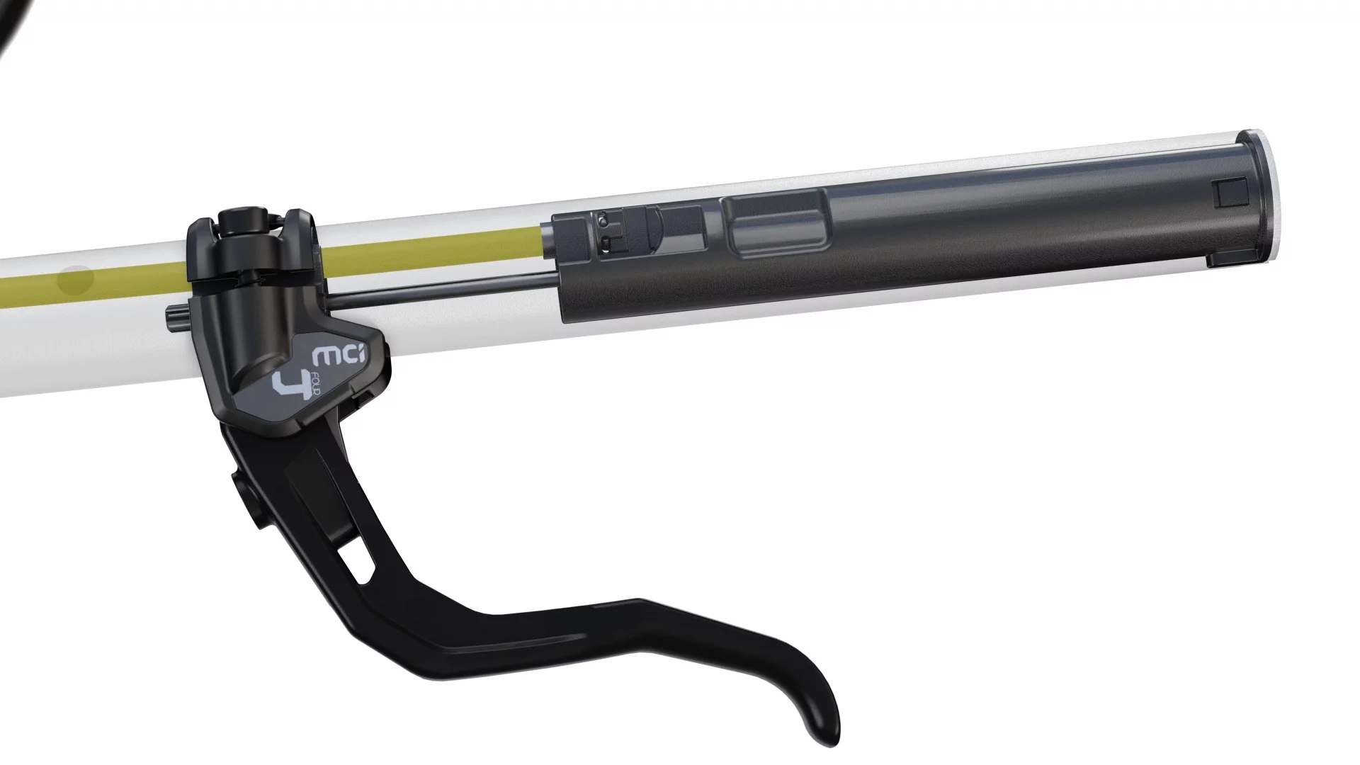 The MCi brake levers engage the cylinders via internal push rods, and can be taken off and replaced with other Magura levers depending on the rider's preference