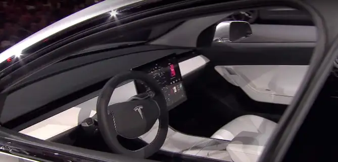 A peek inside the Tesla Model 3