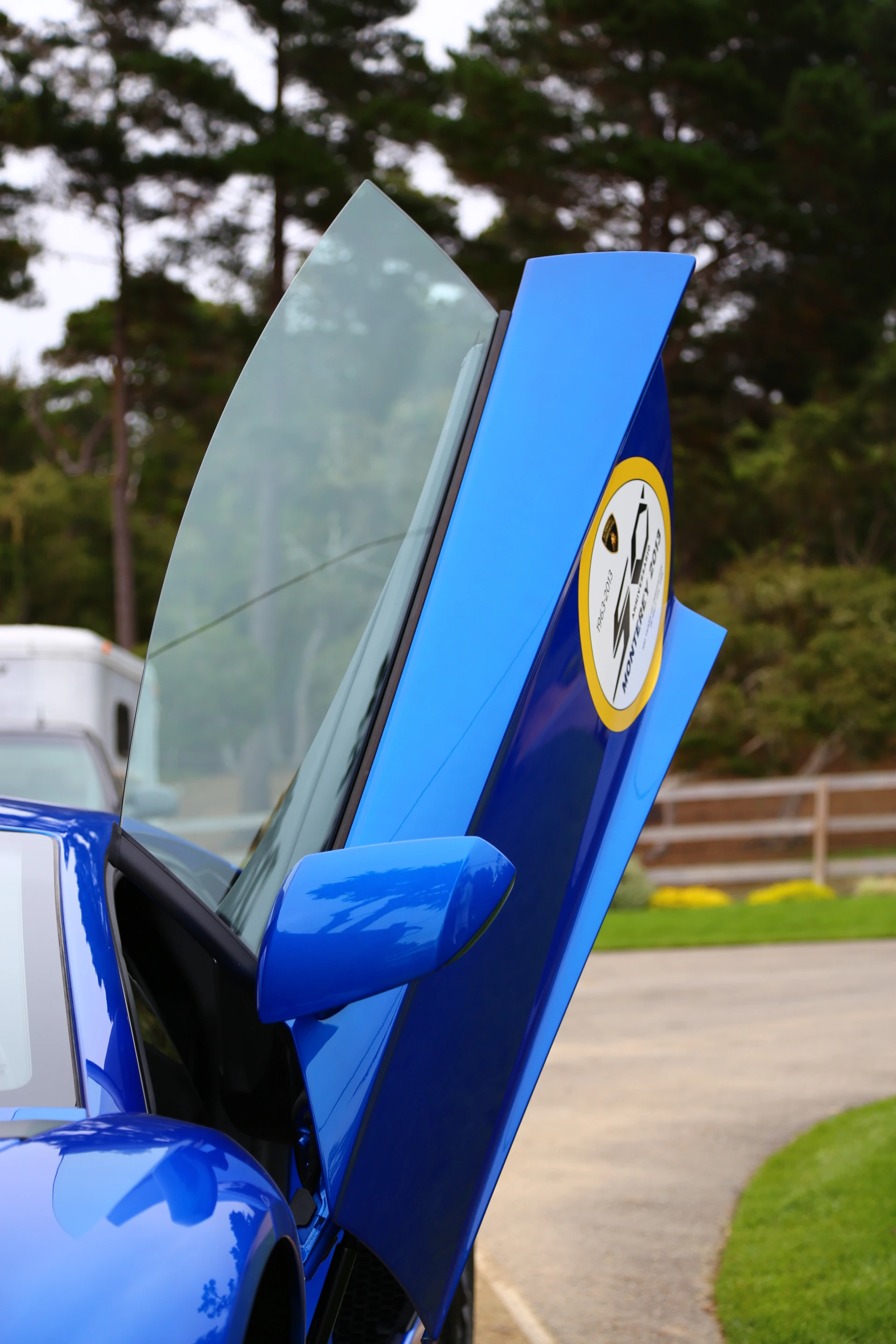 Scissor doors, just like its Countach predecessor, are standard fare on the Aventador (Photo: Angus MacKenzie/Gizmag.com)