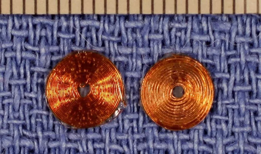 A couple of the implantable sensors, with scale in millimeters at the top of the image (Photo: Rensselaer Polytechnic Institute)
