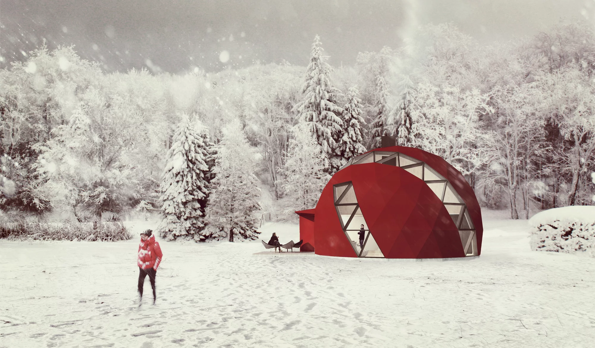 Latvian architectural firm NRJA has revealed its plans to produce an off-the-grid geodesic dome