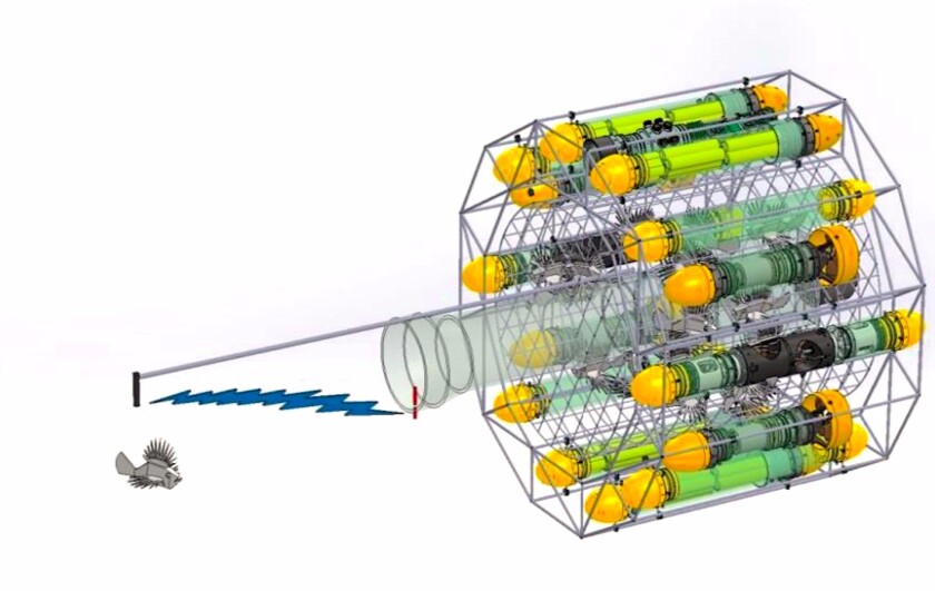 Concept of the lionfish-killing robot