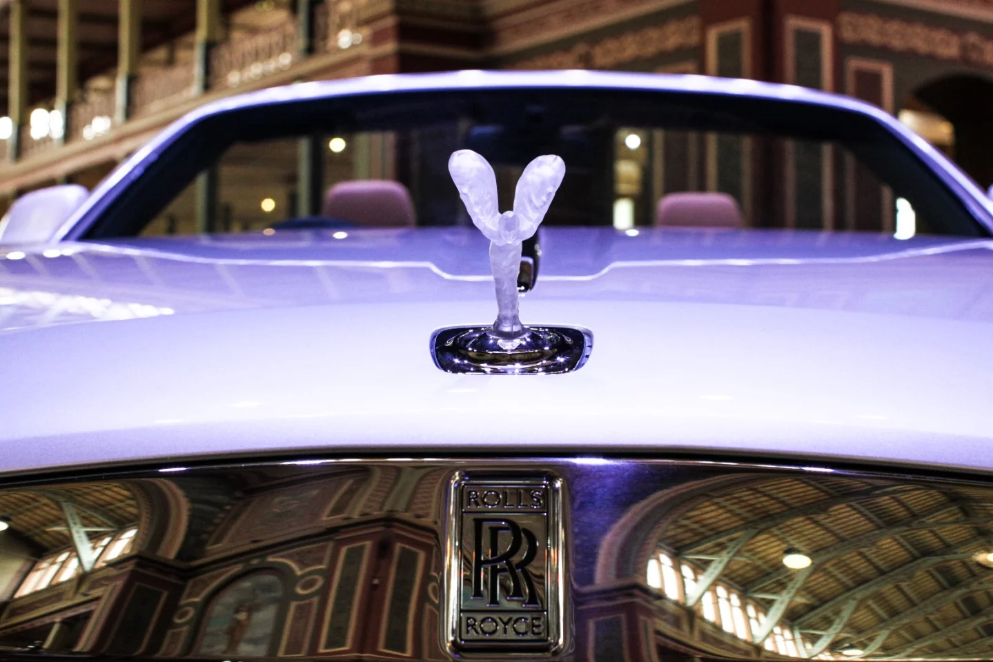 The Spirit of Ecstasy on this car is backlit