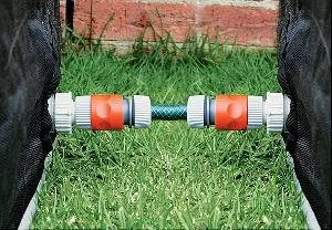 Tank fittings are compatible to fit a standard garden hose