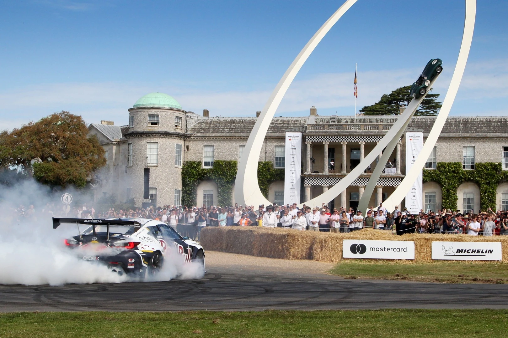 The Goodwood crowd loves a good burnout