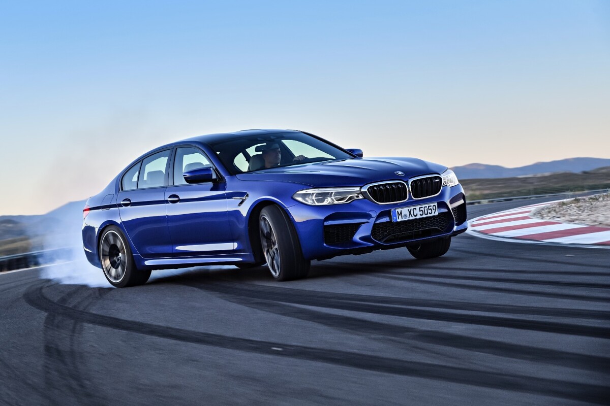 The BMW M5 is all-wheel drive, but it'll still hang the tail out