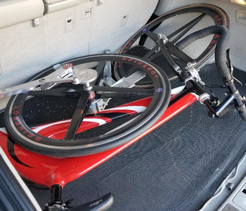 A lack of chain makes it easy to remove the NuBike's rear wheel