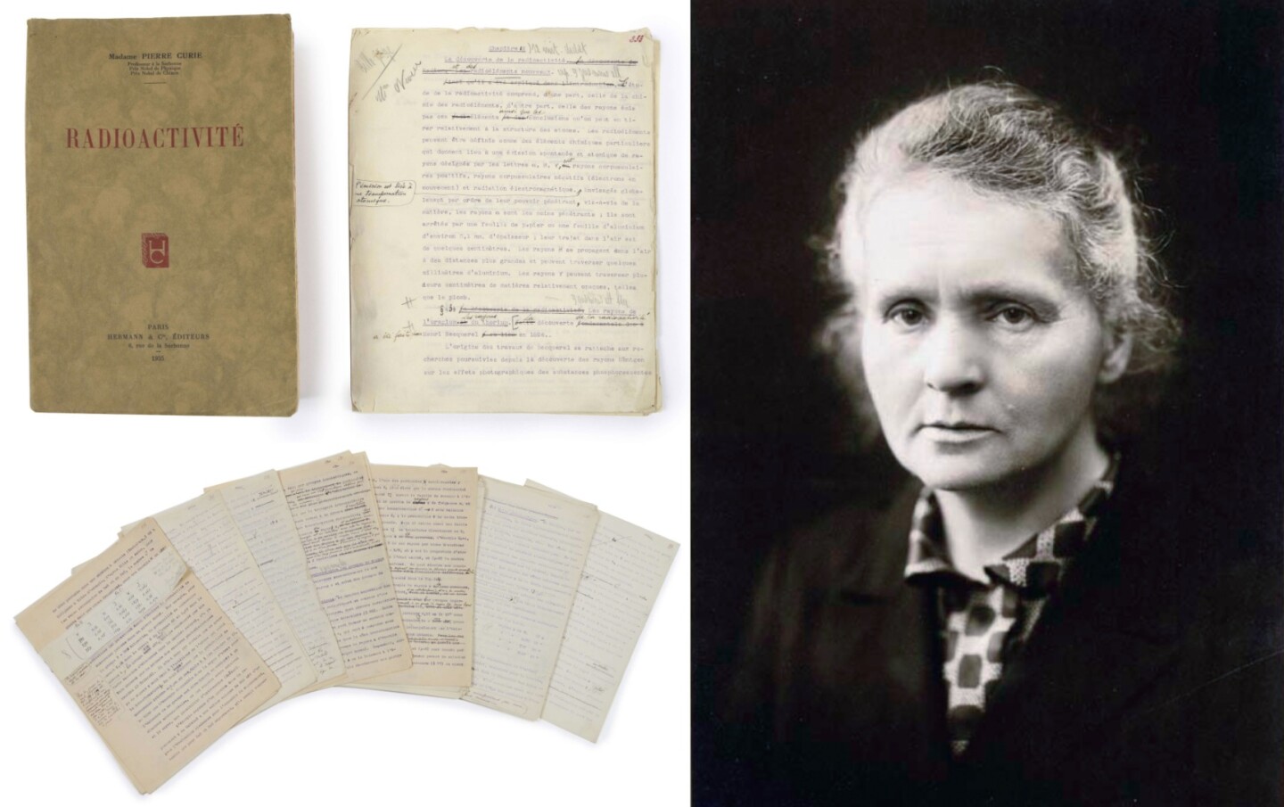 $260,448 | Radioactivité : dactylographie corrigée by Marie Curie | Auction House: Artcurial | Sale price: €227,500 | Official Estimate: €180,000 to €250,000 | Date of sale: November 19, 2018