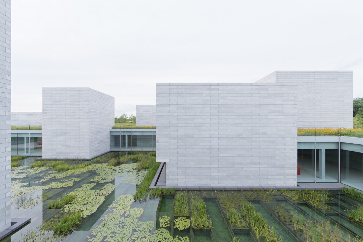 Glenstone Museum is located in Potomac, Maryland, and was designed by Thomas Phifer and Partners
