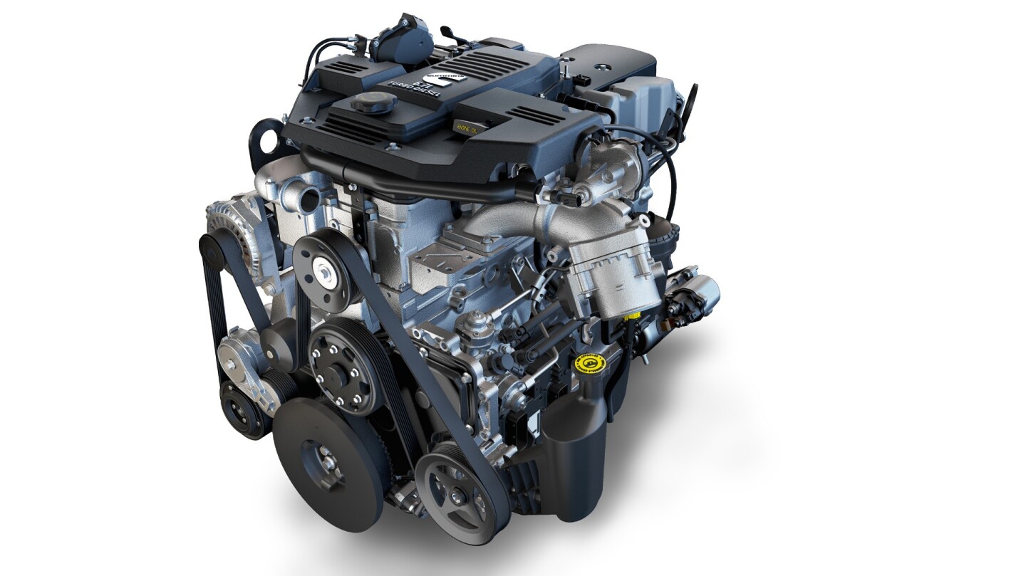 A newly-updated Cummins 6.7-liter turbodiesel engine is optional in the Ram HD chassis trucks, producing 360 horsepower and a massive 800 pound-feet of maximum torque