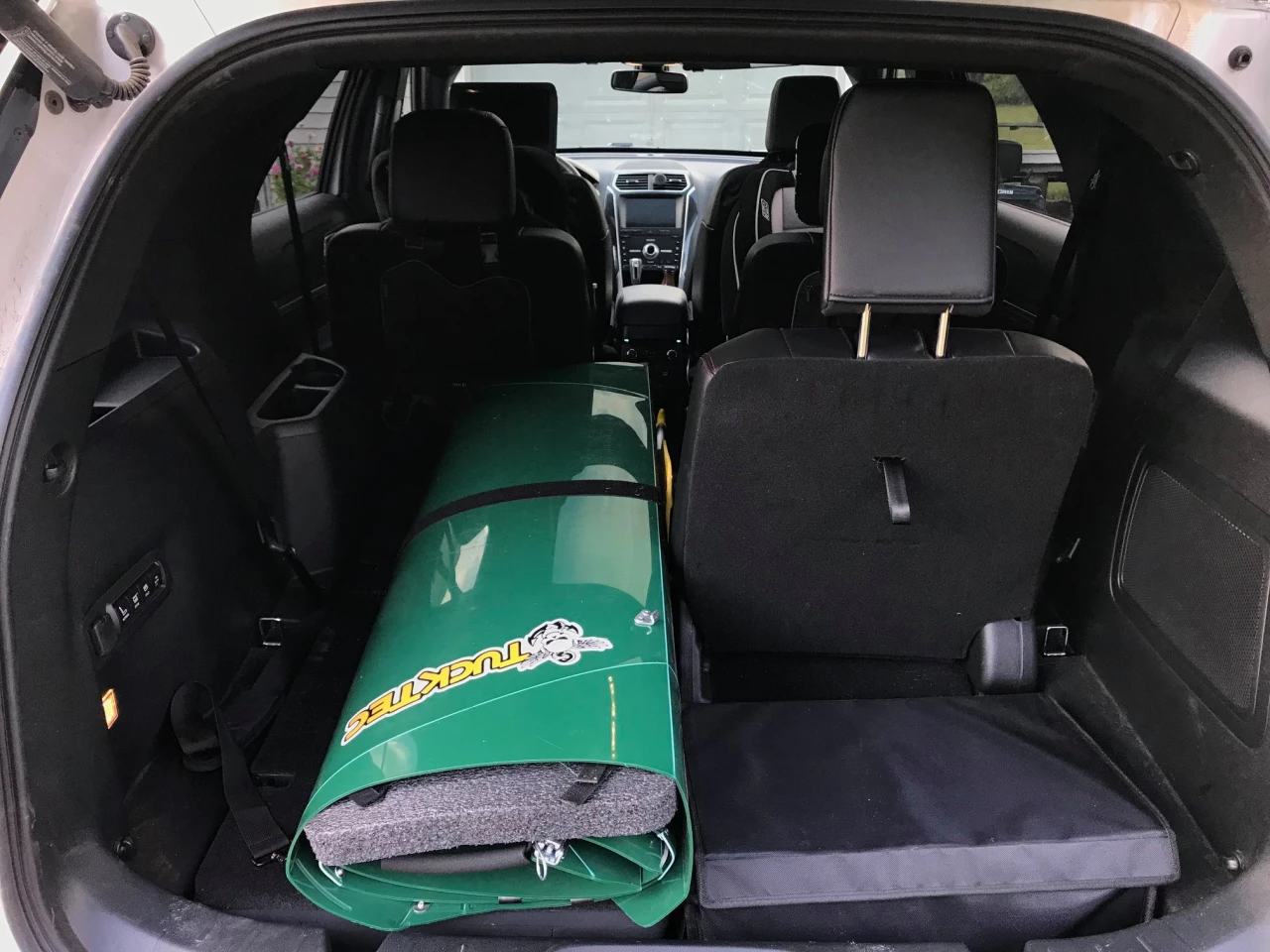 The Tucktec can easily be stowed in the back of a car