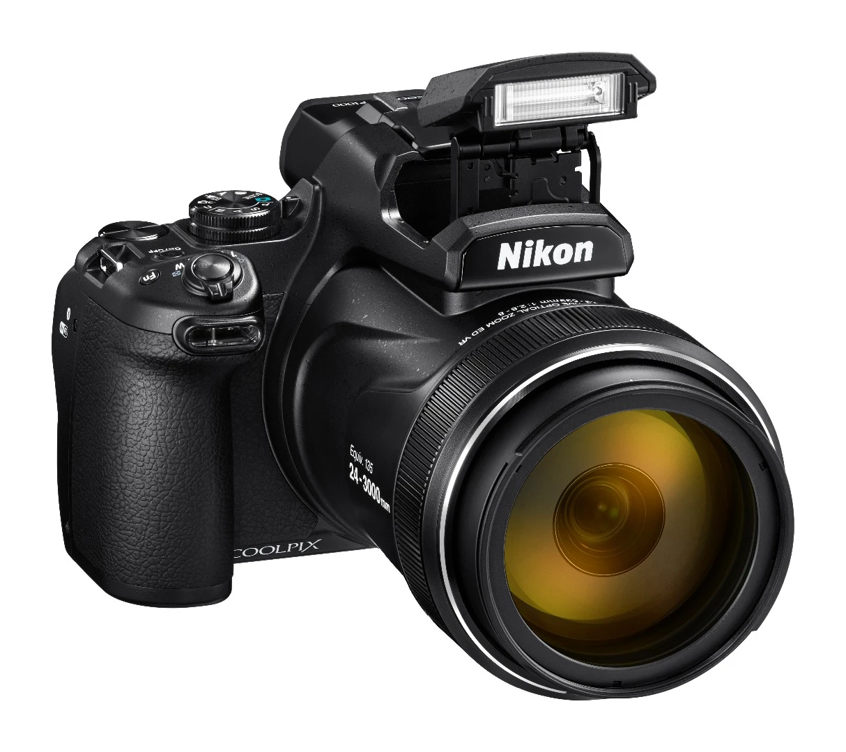 The Coolpix P1000 features a pop-up flash