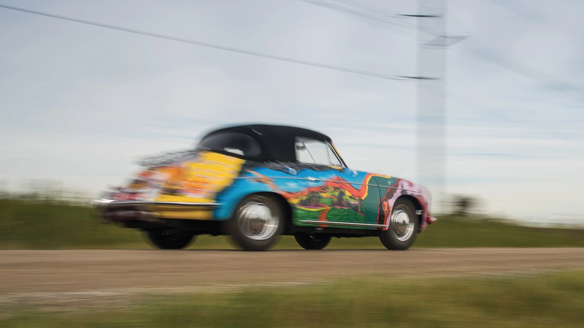 Janis Joplin's psychedelic 1964 Porsche 356C SC Cabriolet was expected to sell for between $400,000 and $600,000, but fetched $1.7 million to set a record for the Porsche 356.