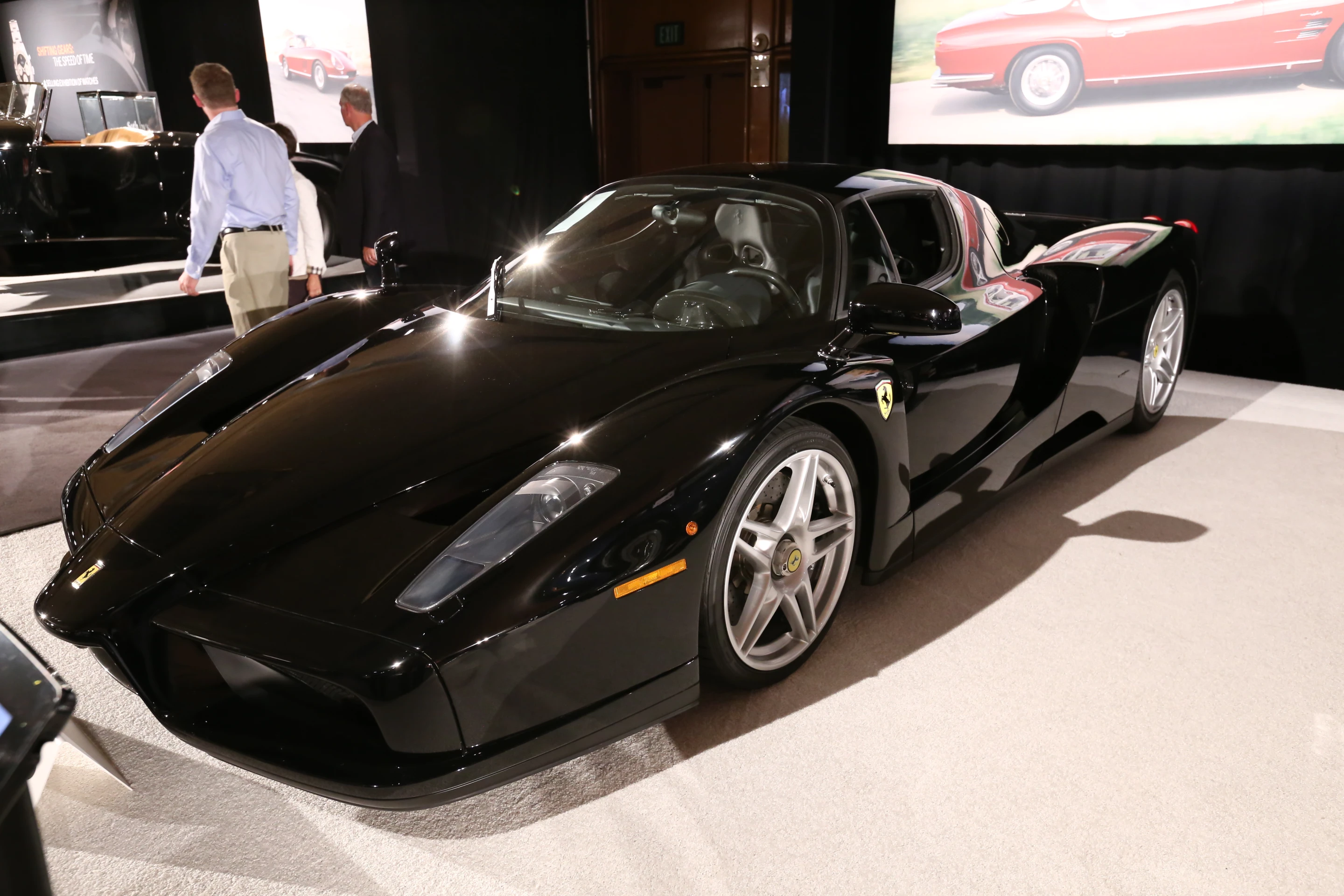 A black 2003 Ferrari Enzo sold for $1.925 million when it came time to cross the block (Photo: Angus MacKenzie/Gizmag.com)