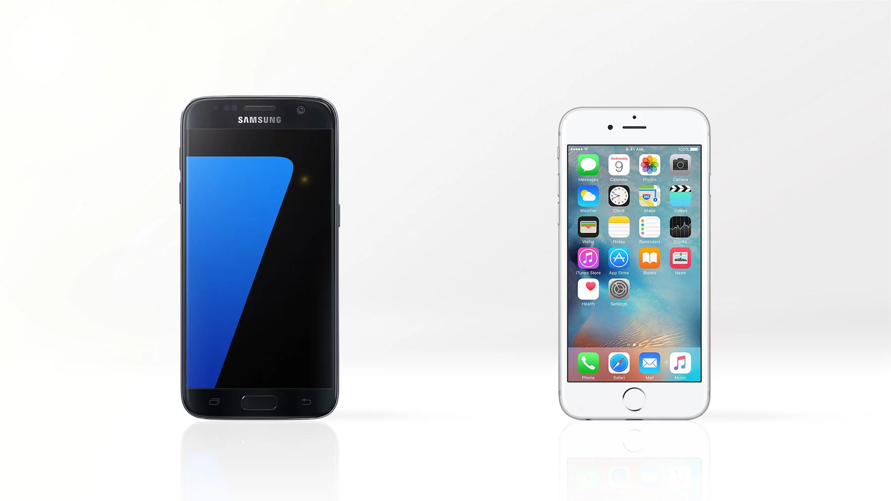 Gizmag compares the features and specs of the Samsung Galaxy S7 (left) and Apple iPhone 6s