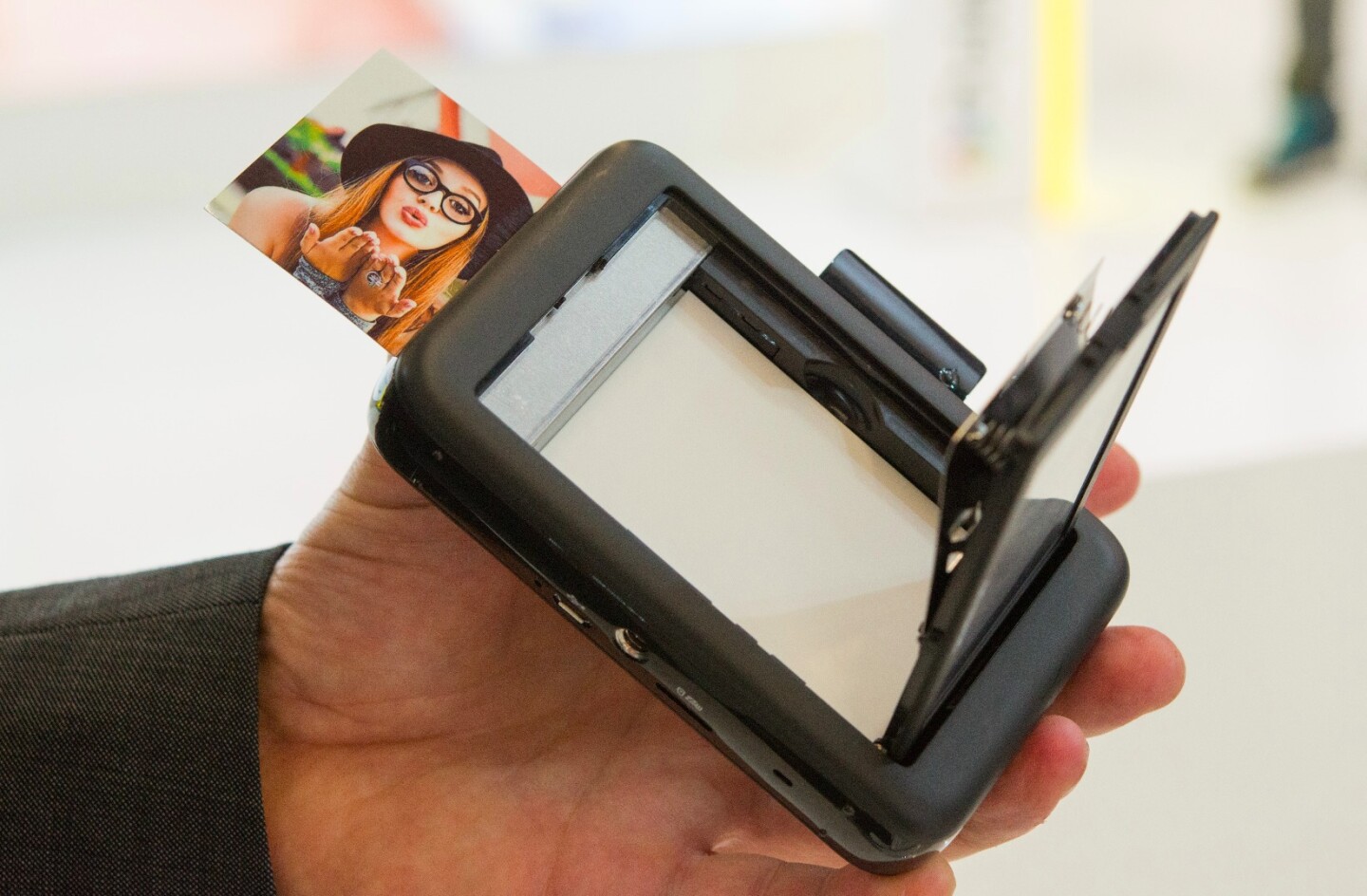 The Polaroid Snap Touch opens to let you fill it with Z Ink paper sheets