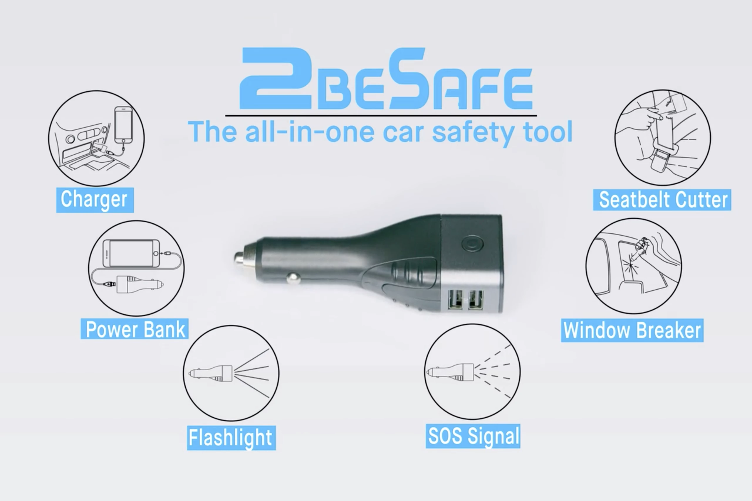 A car emergency multitool that's always within reach