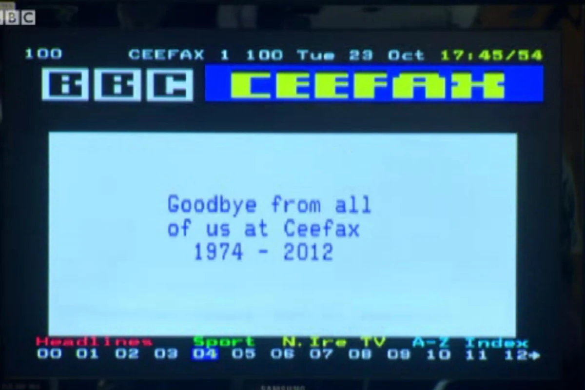 The last Ceefax page