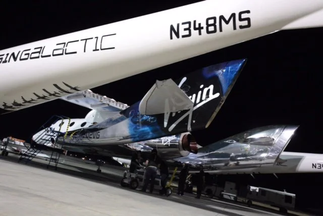 VSS Unity being prepared for flight