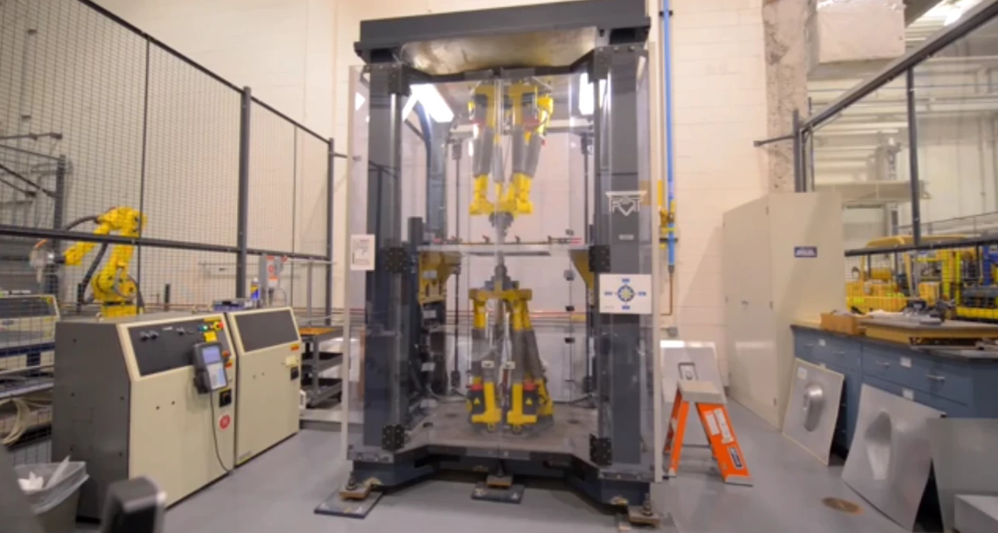 Ford Freeform Fabrication Technology uses an embossing technique similar to 3D printing