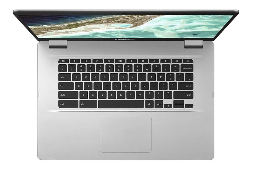 The Asus Chromebook C523 rocks a full-size chiclet keyboard