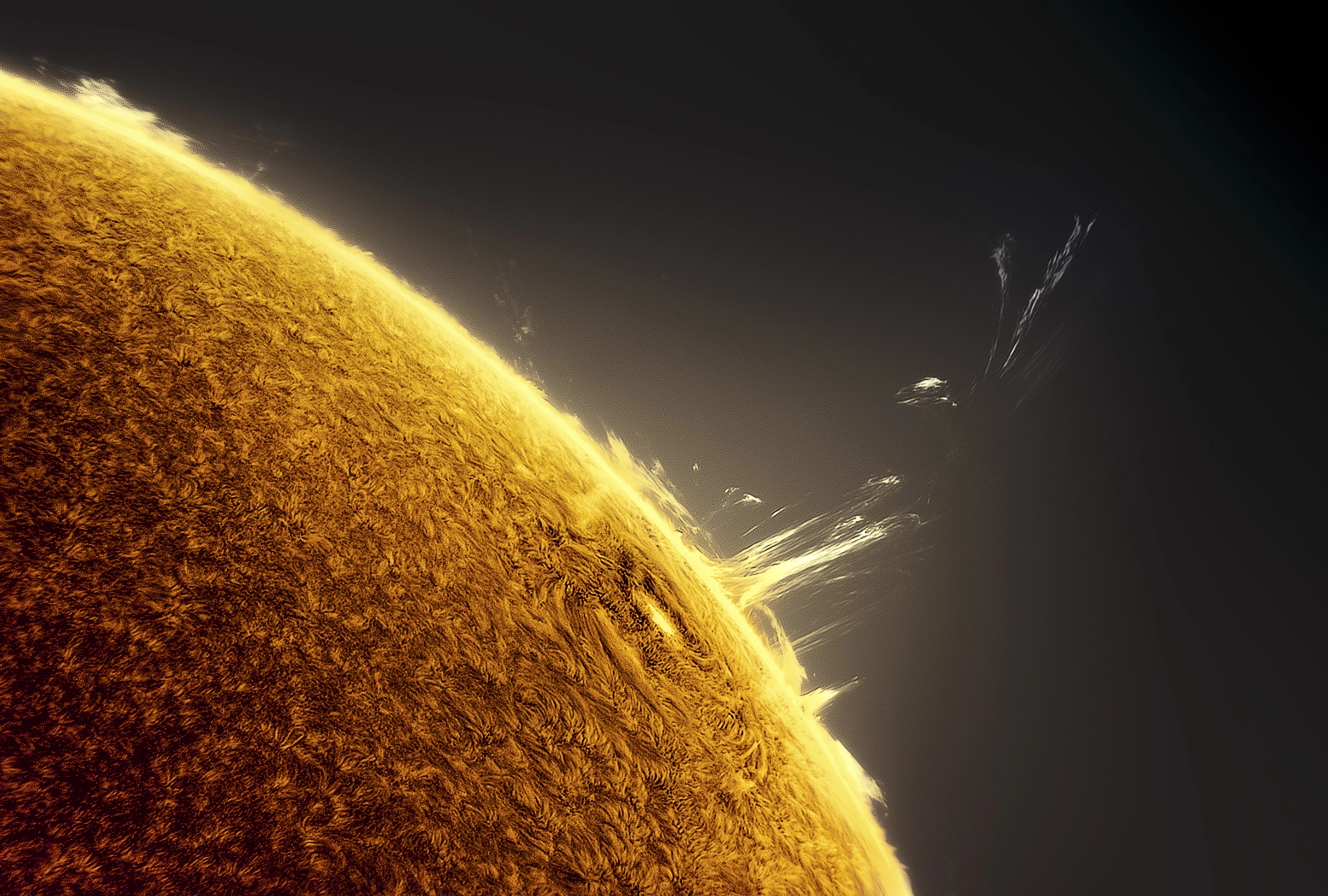 Solar Flare X1 from AR2994 in 'Motion' by Miguel Claro, taken in Evora District, Portugal. Shortlisted in the Our Sun category