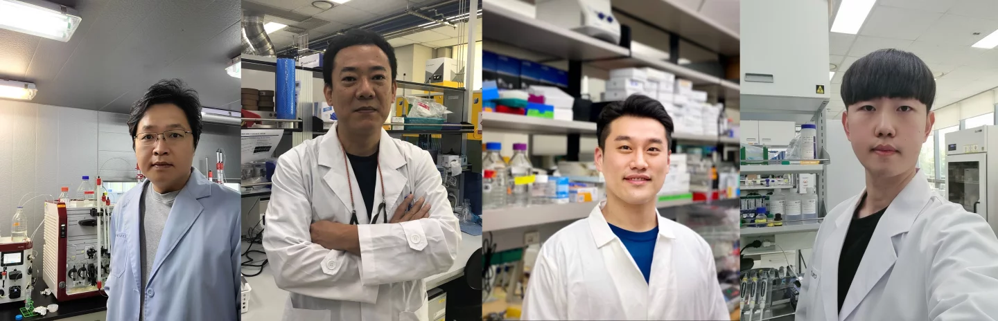 From left: Dr. Seong-Kyoon Choi, Dr. Sung Jun Lee, Dr. Wookbong Kwon and Researcher Daehwan Ki from the Daegu Gyeongbuk Institute of Science and Technology
