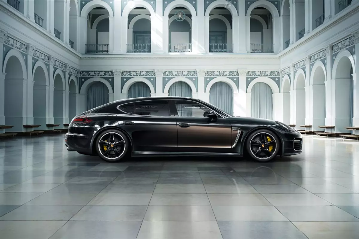 The Panamera's wheelbase has been stretched for a more comfortable rear seat ride