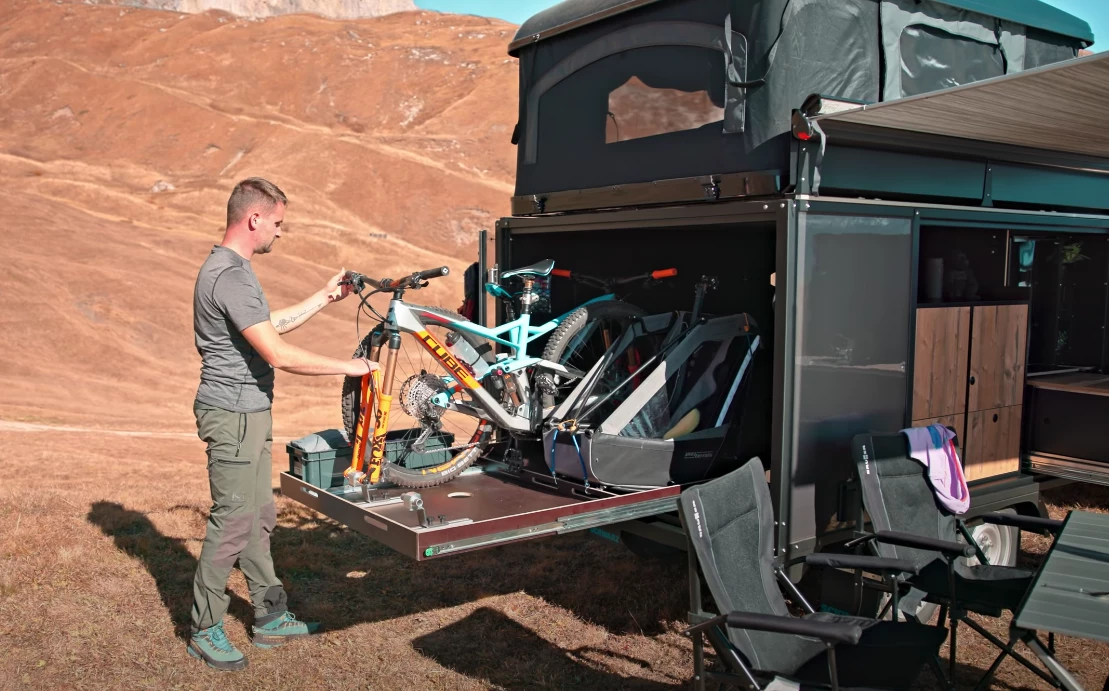For those who don't bike, Blackcamp says it can provide solutions for sports like kayaking, mountaineering, surfing, wakeboarding ... even go-karts