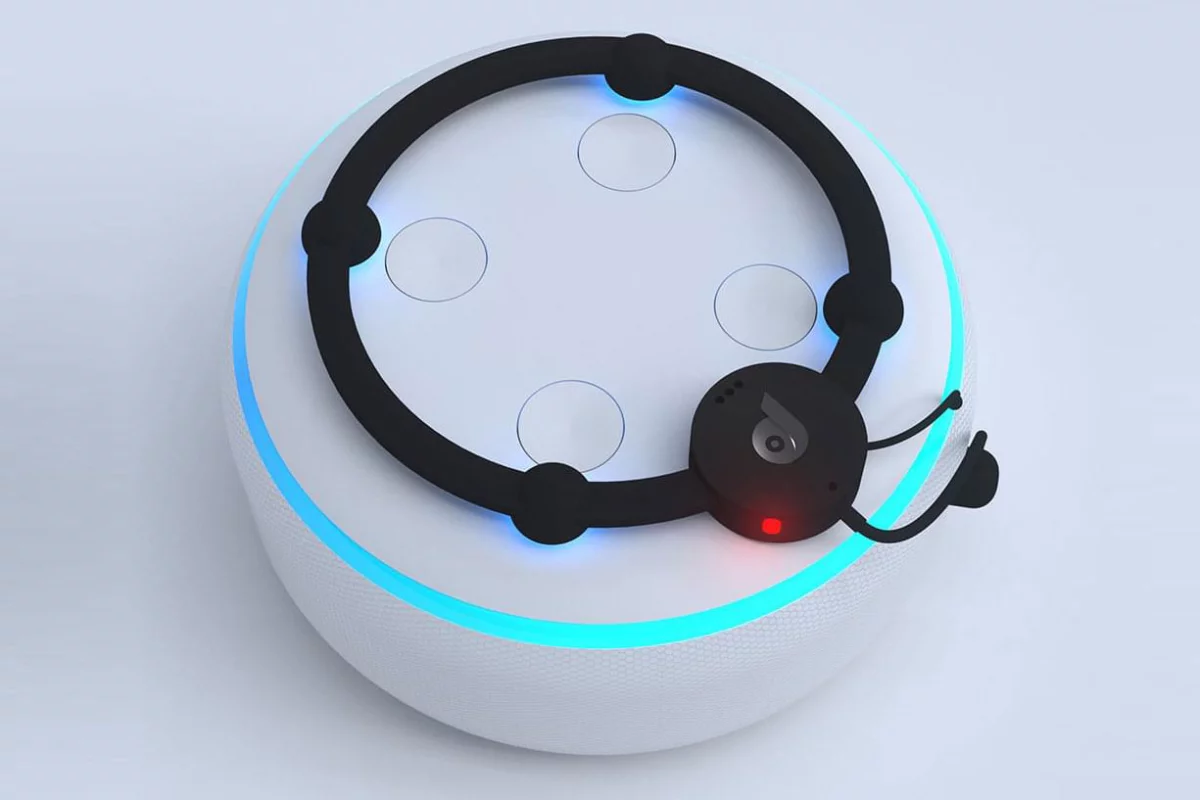 The Paranoid Home Wave generates white noise to prevent a smart speaker's microphone from hearing private conversations