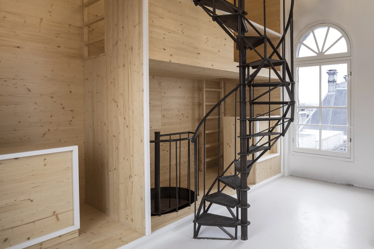 An existing spiral staircase that leads to the top of the tower's dome was also restored by i29 (Photo: i29)