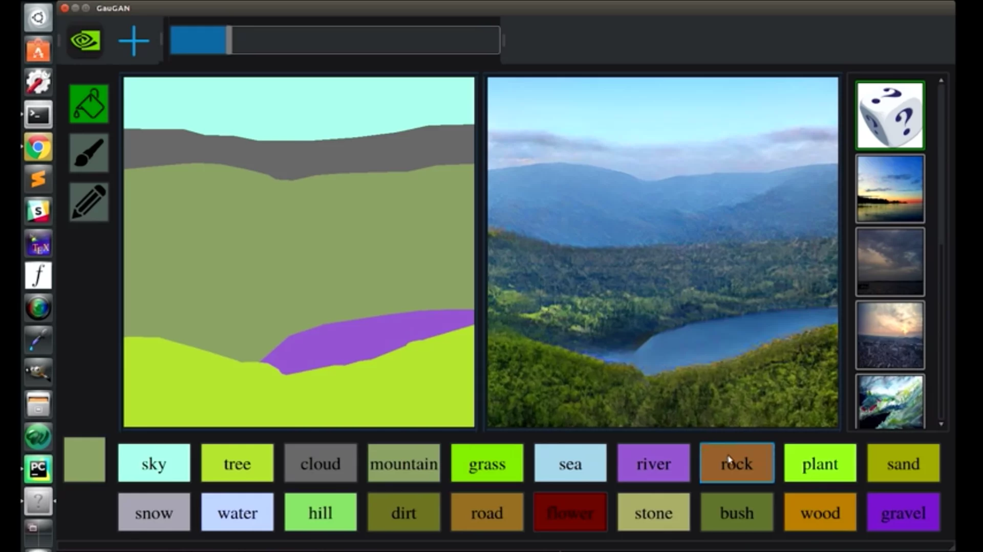 ...to a mountainous valley.